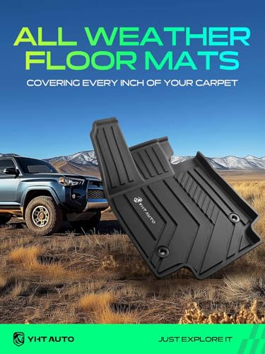 YHTAUTO Automotive Floor Mats Compatible with Lexus RX/RX350/RX350h/RX500h 2023-2026 (NOT for RX450h+ PHEV), TPE Floor Liners All-Weather Protection Custom Fit, 1st & 2nd Row, Set of 3 - size: For 2023-2026 RX