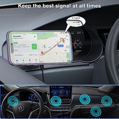 OHLPRO for Magsafe Car Charger for Women Men, Magnetic Wireless Car Mount for iPhone 17 Pro Max, 16/15 Series, 15W Fast Charging Phone Holder Vent and Dashboard - style: Black