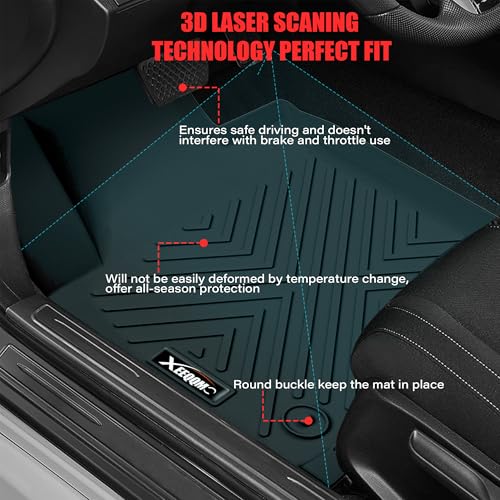 Floor Mats for 2021-2025 2026 Chevrolet/Chevy Tahoe/GMC Yukon 7 Seater with Trunk Mat All Weather TPE Rubber Cargo Liner Full Set for Chevrolet Tahoe/GMC Yukon Accessories (Not for Yukon XL) - size: For 2021-2026 Chevrolet Tahoe All Mats