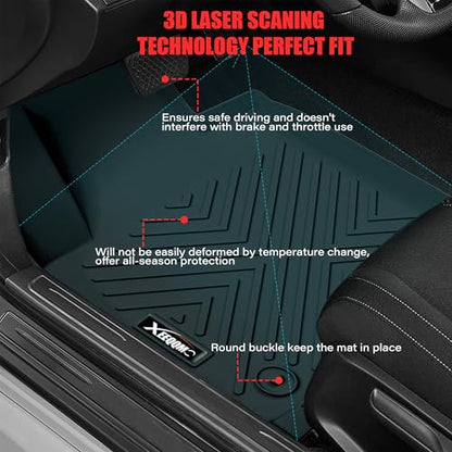 Floor Mats for 2021-2025 2026 Chevrolet/Chevy Tahoe/GMC Yukon 7 Seater with Trunk Mat All Weather TPE Rubber Cargo Liner Full Set for Chevrolet Tahoe/GMC Yukon Accessories (Not for Yukon XL) - size: For 2021-2026 Chevrolet Tahoe All Mats
