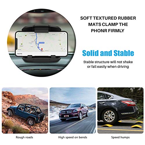GPS Holder for Car, GPS Dash Mount for Garmin, Nuvi Drive Dezl Drivesmart, Tomtom, Magellan Roadmate, Rand McNally, Navman, Dash Anti-Slip Vehicle Phone Holder Compatible with All Smartphones