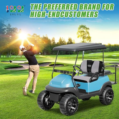 10L0L Golf Cart Seat Covers for Yamaha G29 Drive2 Club Car Precedent Tempo, Breathable Mesh Bench Seat Cover, No Drilling Front Seat Cushion, All-Season Comfort Gray Black - color: Gray and Black