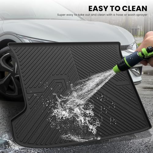 LASFIT Cargo Mat for Kia EV6 2024 2023 2022, All Weather TPE Custom Fit Easy Clean Car Trunk Mat for Kia EV6 2022-2024 Cargo Liner, Black - size: 3)For Kia EV6 | 2022-2024 | Cargo