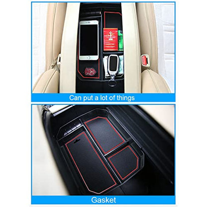 JSCARLIFE Car Center Console Armrest Box Glove Box Organizer Tray Secondary Storage Compatible for 2015-2017 Toyota Highlander