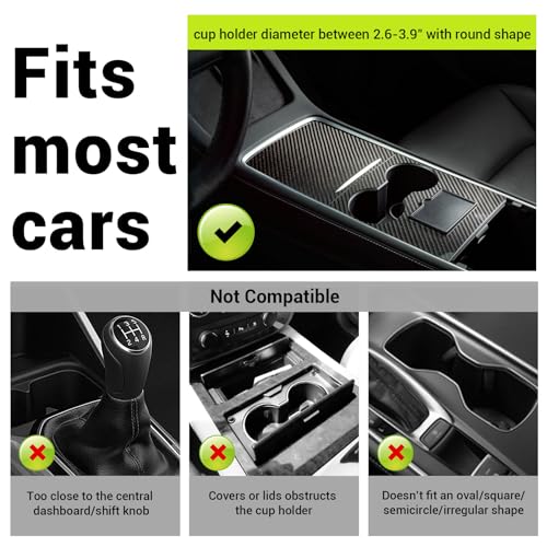 SodaRide Car Cup Holder Tray -Expander- 3 in 1 Detachable Food Table Tray with Solid Base - Road Trip Essentials Accessories Gadgets - Fits Yeti, Hydro Flask 32/40 oz