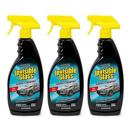 Invisible Glass 92164-3PK Premium Glass Cleaner Spray for Car Windshields and Windows, Automotive and Home Window Cleaner, Streak-Free, Ammonia-Free, Tint-Safe – 22 fl oz (Pack of 3) - size: 22 Fl Oz (Pack of 3)