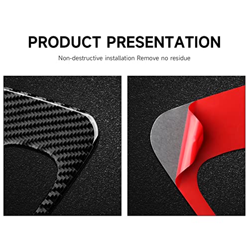 Car Copilot Glove Box Decals for 2011-2023 Chrysler 300 / 300C / 300S / Limited/Touring/Base Accessories Carbon Fiber Interior Stickers - color: Copilot Handle Box