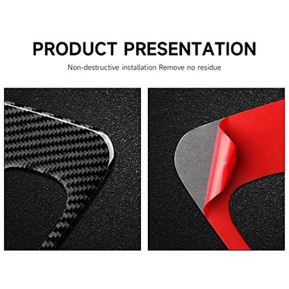 Car Copilot Glove Box Decals for 2011-2023 Chrysler 300 / 300C / 300S / Limited/Touring/Base Accessories Carbon Fiber Interior Stickers - color: Copilot Handle Box