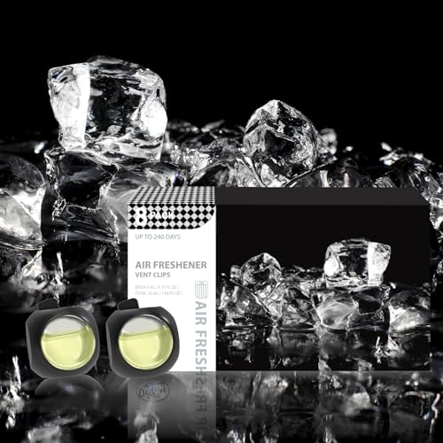 Car Air Freshener Vent Clips, 8 Pack, Provides Long-Lasting Scent, Up to 240 Days, Odor Eliminator (Ice Scent) - color: Ice