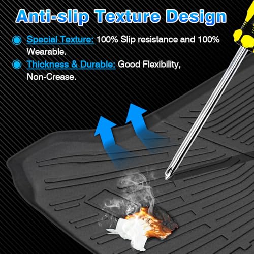 Cargo Liner for Honda Prologue/Chevy Blazer EV 2024-2026 Trunk Mat with Back Seat Cover All Weather Cargo Mat for Prologue Accessories (Trunk Mat+Backrest Mats) - size: 5Honda Prologue/Chevy Blazer EV 24-26