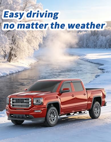 Extra-Thick Rain Guards Fit for Chevy Silverado/GMC Sierra 2014-2019 Crew Cab Window Rain Guard Extra Durable Window Deflectors Window Vent Visors Vent Shades Exterior Car Accessories - size: Fit for 2014-2019 Chevy Silverado/GMC Sierra