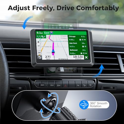Garmin GPS Car Mount – Upgraded Metal Hook Air Vent Holder, 17mm Ball Air Vent Mount Compatible with Garmin Nuvi, Drive, DriveSmart, Dezl & Other 17mm Ball GPS Devices - style: 1-Pack
