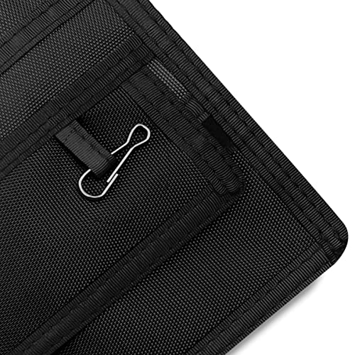 ASA TECHMED Nurse Pocket Organizer, Nylon 5 Pocket Nurse Scrub Organizer, 6 Inch x 5 inch, Black - color: Black