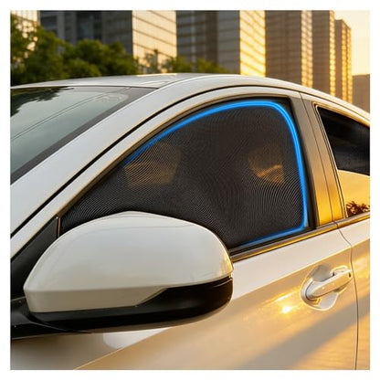 Car Window Shades,2 Pack Car Side Window Sunshade,Breathable & Retractable Car Window Shade for Baby,Universal Fit Most of Cars,Glare Shield,Protect Privacy(Front Windows) - size: Medium-for Front Windows