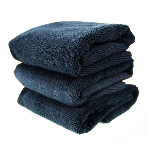 Chemical Guys MIC_805_3 Monster Edgeless Microfiber Towel, Black (16 in. x 16 in.) (Pack of 3) - color: Black (Pack of 3)