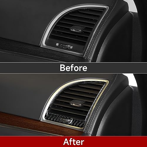 Car Air Vent Outlet Cover Decals for 2011 2012 2013 2014 Chrysler 300 / 300C / 300S / Limited/Base Accessories Carbon Fiber Interior Stickers - color: Air Vent Outlet，2011-2014