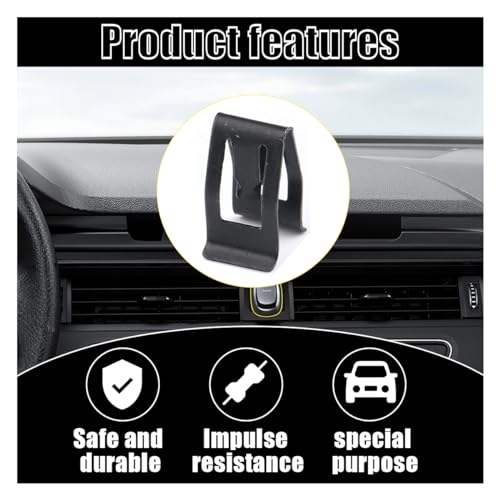 20PCS Car Metal Retainer Clips, Front Console Dashboard Metal Retainer, Car Console Trim Retainer Clip, Automotive Universal Dashboard Retainer Replacement Interior Accessories (Black) - color: 20PCS