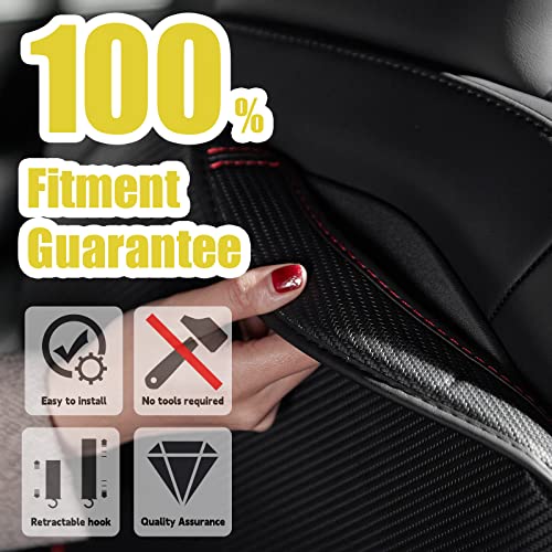 DEDC Tesla Model 3 Seat Back Protectors, Tesla Model Y Kick Mats, Tesla Model 3/Y Accessories, 2 Pcs Tesla Kick Mats Back Seat Protectors & 2 Pcs Mesh Cargo Net