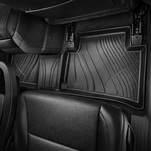 OEDRO Floor Mats & Trunk Cargo Mat with Backrest Mat Fit for 2024 2025 2026 Hyundai Santa Fe Hybrid Calligraphy/SE/SEL/Limited 6/7 Seats, TPE All Weather Custom Fit Floor Liners, Car Mats Full Set - style: 2024-2026 Full Set & Backrest Mats