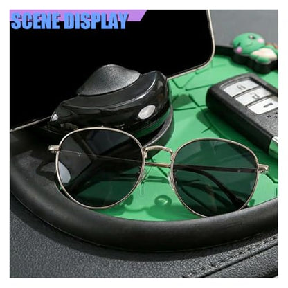 Craedli Car Dashboard Anti-Slip Mat, Multifunctional 360 Rotating Phone Holder with Temporary Parking Number, Universal Car Organizer Storage for Sunglasses/Keys/Daily Essentials (Turtle-Green) - size: Turtle-Green