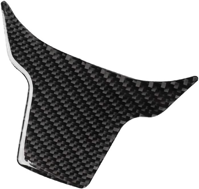 Car 10th Gen Civic Accessories Real Carbon Fiber Steering Wheel Cover Trims Inner Button Sticker Compatible with Honda Civic 2021 2020 2019 2018 2017 2016 CR-V 2017-2022 (Black) - color: Black