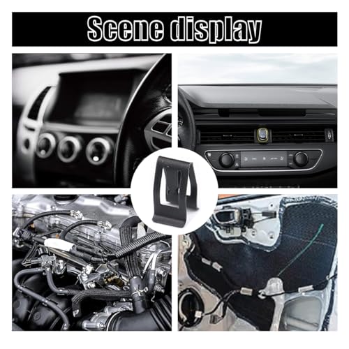 20PCS Car Metal Retainer Clips, Front Console Dashboard Metal Retainer, Car Console Trim Retainer Clip, Automotive Universal Dashboard Retainer Replacement Interior Accessories (Black) - color: 20PCS