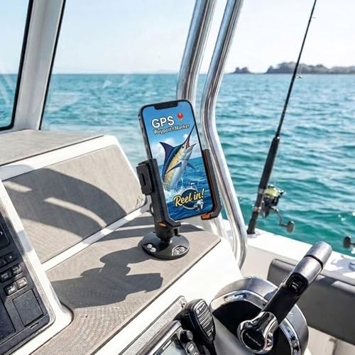 xik Phone Mount Holder for Boat Kayak Car Truck UTV - Round AMPS Base, [1s Lock & Release][360° Adjustable], Fits 4.7"-7.2" Phones, Heavy Duty, Wall Mount - style: Short style