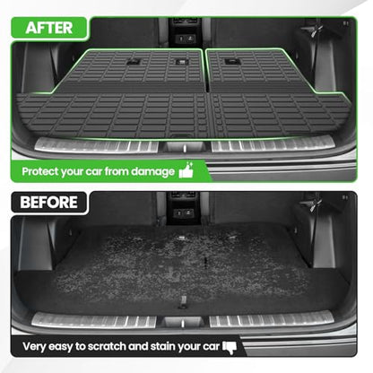 Cargo Mat for Hyundai Palisade 2020-2024 2025, All Weather Cargo Liner for Palisade Accessories Seat Back Cover Trunk Mat with Backrest Mat, Heavy Duty Car Mats, Car Accessories - size: 6)Hyundai Palisade 2020-2025