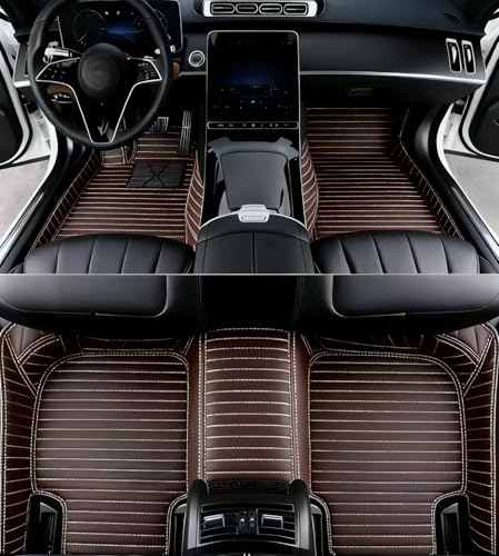 New Customized car Floor mats, Suitable for 99.9% of car Models, All-Weather car Floor mats, Fully Covered car Floor mats, Anti Slip and Waterproof car Floor mats (Dark Brown 2) - color: dark brown 2