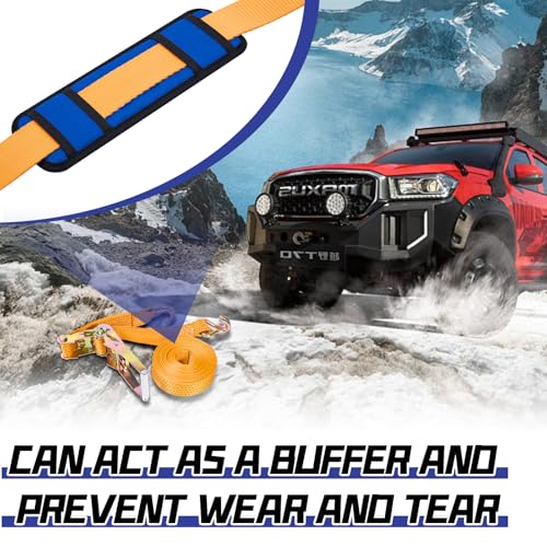 Seenelling 4 Pack Tie Down Strap Protector Sleeve Universal Protective Sleeves for Ratchet Straps Protective Strap Protector, Preventing Damage to Boat Trailers Kayaks Yacht Trucks, 4 x 12'' (Blue) - color: Blue