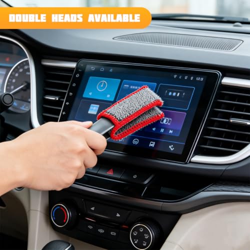 6PCS Car Detailing Brush Kit, Includes Ultra Soft No Scratch Boars & Vent Duster Brush, Multi-Use Automotive Dusting Cleaning Kit for Exterior Interior, Universal for Vehicles - size: 6 PCS