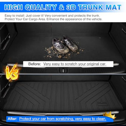 Cartist Cargo Mat for Jeep Wagoneer 2022 2023 2024 2025 2026 Trunk Mat Behind The 3rd Row TPE All Weather Cargo Liner for Wagoneer Accessories Anti-Slip - size: 6)Jeep Wagoneer【2022-2025】