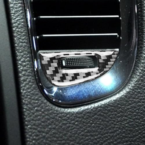 NVCNX Real Premium Carbon Fiber Accessories for Dodge Durango 2011-2020 2012 2013 2014 2015 2016 2017 2018 2019 Car Dash Air Vent Cover Interior Trim Sticker Decal 4PCs - color: 2011-2020 Dash Air Vent Trim