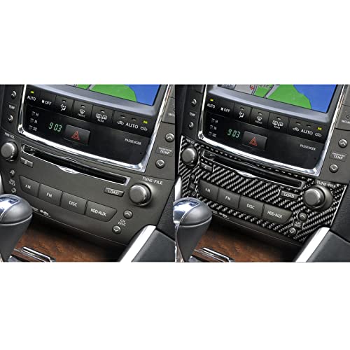 NVCNX Real Premium Carbon Fiber for Lexus IS250 is 250 IS350 2006-2013 2007 2008 2009 2010 2011 2012 / IS250C IS350C 2010-2015 Accessories Car Dash Multimedia Button Panel Cover Interior Trim 1PC - color: CD Panel