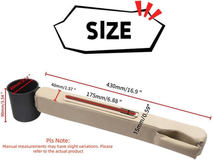 Car Seat Gap Filler 2 Pack,Car Seat Gap Filler Organizer,Car Seat Gap Plug with Storage Slot,3 in 1 Car Seat Gap Filler with Cup Holder,Prevent Small Items from Falling(Beige) - color: Beige2