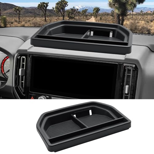 CDEFG for 2025 2026 Nissan Frontier Center Console Organizer Dashboard Storage Tray for 2025 2026 Nissan Frontier Accessories 13.2-Inch Touchscreen Dash Organizer Behind-Screen Tray - color: Dasboard Storage for Frontier