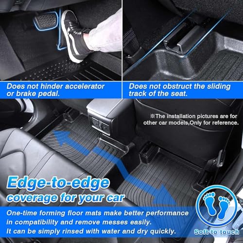 Floor Mats Fit for Benz GLC | GLC 300 | GLC 350e | GLC 43 AMG 2023-2025 2026 (5 Seating), All Weath Cargo Liner w/Backrest Mat for GLC Accessories (Not for Coupe) - size: 4)Mercedes Benz GLC【23-26】Full set