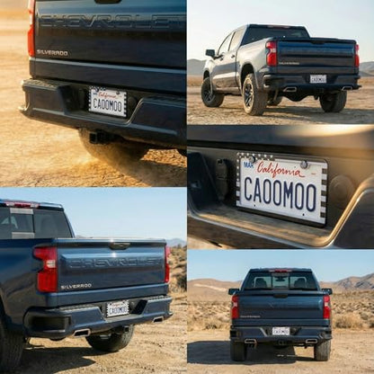 American Flag License Plate Frames - 2 Pack USA Flag Patriotic Stainless Steel Black License Plate Frame with Screws Fasteners Caps (Gunmetal) - style: Gunmetal