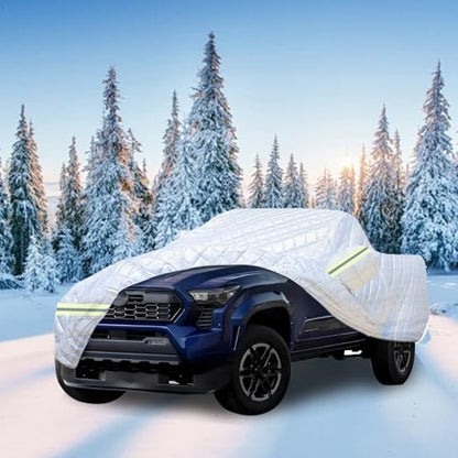 7 Layers Waterproof Heavy Duty Car Covers for Automobiles All Weather Season Anti-Hail UV Protection Snowproof Outdoor 15.4LBS Full Cover Universal Fit SUV 201" to 206" - size: SUV-Length (201"-206")