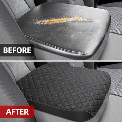 Center Console Cover Fit for 2002-2012 Ram 1500 2500 3500 Jump Seat Console, Comfortable Armrest Cover Protector Customized Car Accessories, Middle Console Cover - style: B: Jump Seat Console 2002-2012 Ram Black Leather
