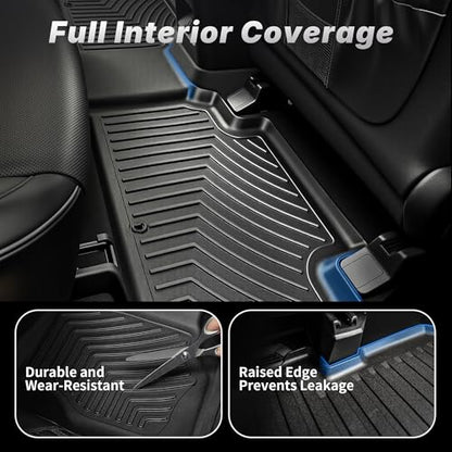 OEDRO Floor Mats Fit for 2012-2017 Chevrolet Equinox L/LS/LT/LTZ/Premier & 12-17 GMC Terrain SL/SLE/SLT/Denali, TPE All-Weather Custom Fit Floor Liners Car Mats, 1st & 2nd Row Mats Accessories, Black - style: 12-17 Equinox/Terrain 1st & 2nd Row