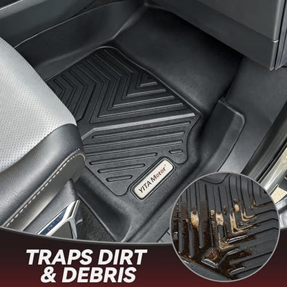 YITAMOTOR Floor Mats Compatible with Toyota 4Runner 2013-2024 & 2014-2023 Lexus GX460, Custom Fit Floor Liners 1st & 2nd Row All Weather Rubber Automotive Mats, Black - style: 13-24 Toyota 4Runner/2014-2023 Lexus GX460
