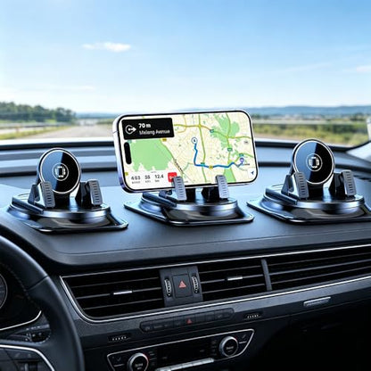 Car Phone Holder 360 Degree Rotation, 2026 New Dashboard Hero Phone Holder, Adjustable Universal Car Phone Mount for Car Magnetic Interiorcar Navigation Mount for Drivers (3PCS) - color: 3PCS
