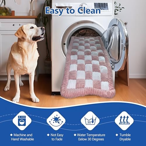 Thickened Dog Bed for Car Back Seat, Upgraded Bottom Non-Slip, Fits Hard Bottom car seat Cover for Dogs, Premium Mixed Color, Dog Car Seat Cover - color: Pink-White