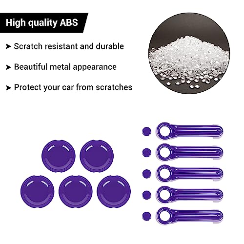 Exterior Door Handle Cover Tailgate Handle Cover Recess Guard Compatible with 2007-2017 Jeep Wrangler JK JKU Sports Sahara Freedom Rubicon Unlimited, Purple, 15PCs - color: Purple