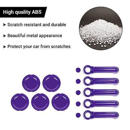 Exterior Door Handle Cover Tailgate Handle Cover Recess Guard Compatible with 2007-2017 Jeep Wrangler JK JKU Sports Sahara Freedom Rubicon Unlimited, Purple, 15PCs - color: Purple