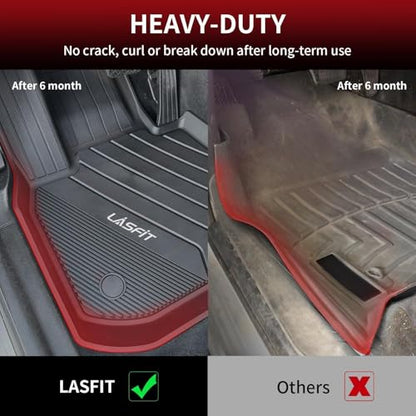 LASFIT 2018-2024 BMW X3 Floor Mats & Trunk Mat, Custom Fit TPE All Weather Car Liners Full Set for x3 30i/M/M40i/M Competition Accessories, Waterproof & Anti-Slip (Don't Fit X3 30e) - size: 2) X3 2018-2024 | Full Set
