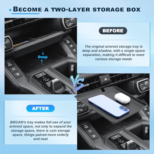 (3PCS)2026 R AV4 Center Console Organizer For 2026 Toyota R AV4 Wireless Charging Pad & Shifter Front Mats & Passenger Dash Tray 2026 R AV4 Accessories Anti-Slip Silicone Liner Mat Set 6th Gen R AV4 - color: Black17
