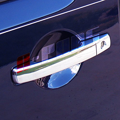 4 Chrome Door Handle Covers for Nissan ALTIMA 2007-2013 / FRONTIER 2005-2017 / MAXIMA 2004-2008 / QUEST 2004-2009 / SENTRA 2007-2012 - WITHOUT Passenger Keyhole & Smart Keyholes