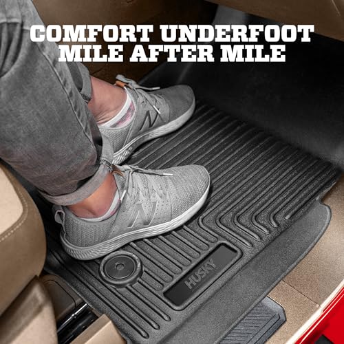 Husky Liners Weatherbeater Floor Mats | Fits 2018 - 2024 Toyota Camry (Front Wheel Drive only) Excludes Hybrid Models | Front & 2nd Row, 3-pc Black - 95731 - size: Front & 2nd Row, style: Weatherbeater